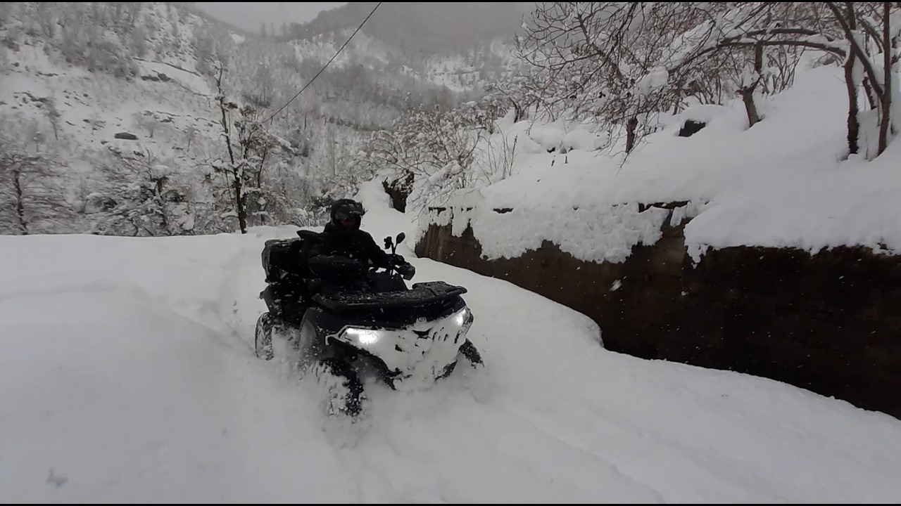 ATV İLE KARDA YOL AÇMA