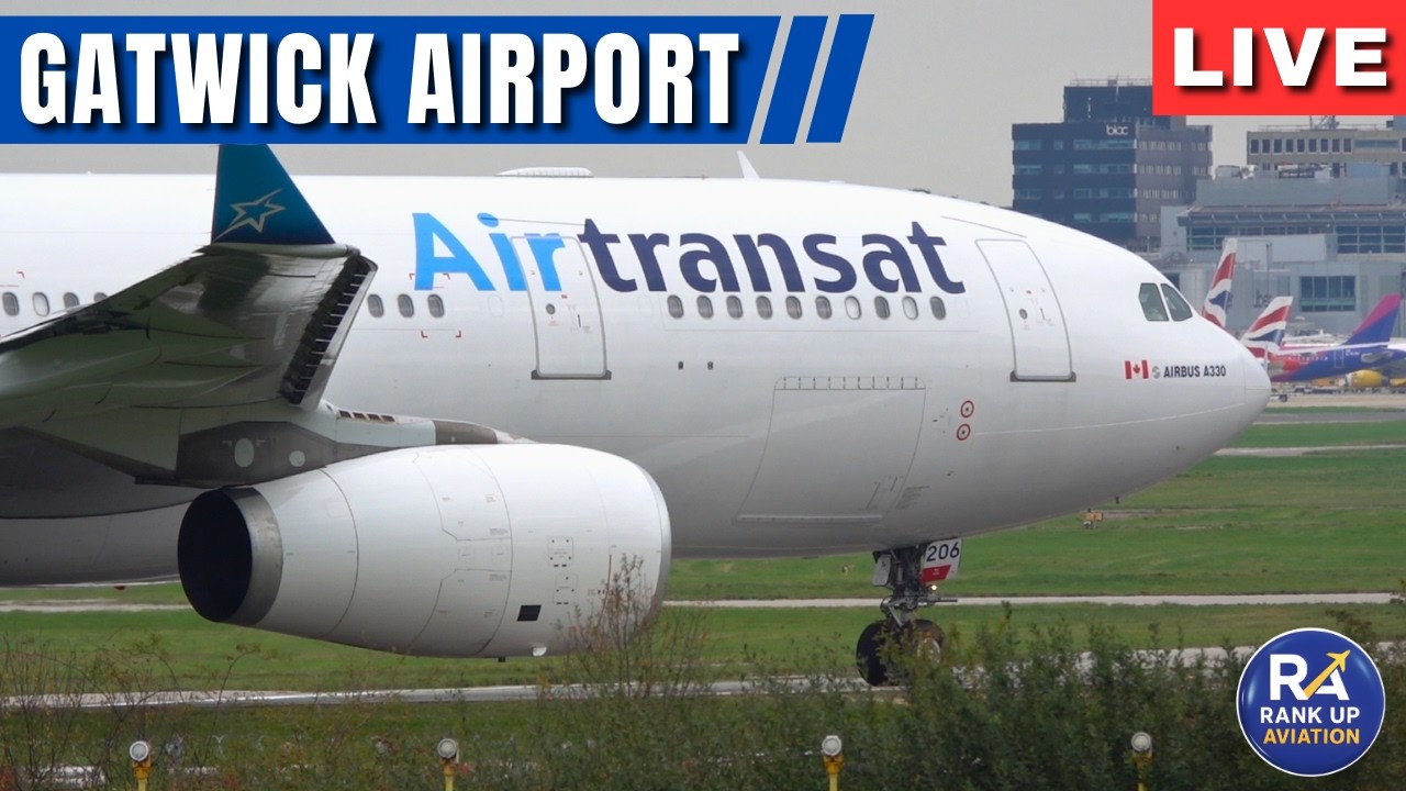 🔴 Gatwick Airport Plane Spotting ✈️ | A380, B787, B777, ATR, A321 Neo Arrivals & Departures