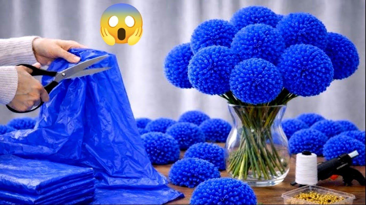केवल प्लास्टिक पॉलीथिन से इतनी सुंदर फ्लॉवर गुलदस्ता बन सकती है 💯 सोचा नहीं था 🤝 प्यारी बहनों जरूर😋