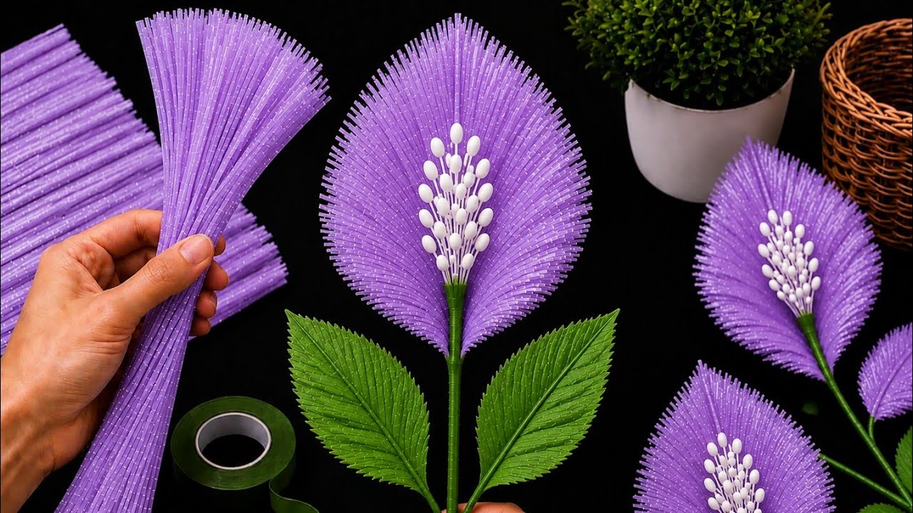 Amazing Plastic Bag Flower Making - Plastic Bag Reuse Idea - Waste Plastic Bag Craft Idea