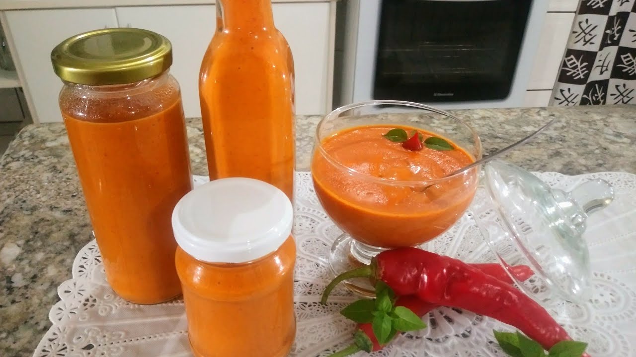 MOLHO DE PIMENTA FEITO EM CASA-DELICIOSO EM QUALQUER REFEIÇÃO
