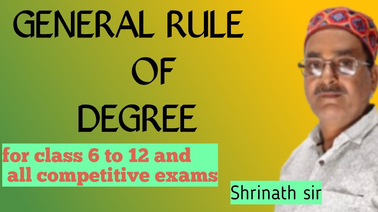 General rule of degree (comparison of adjectives)