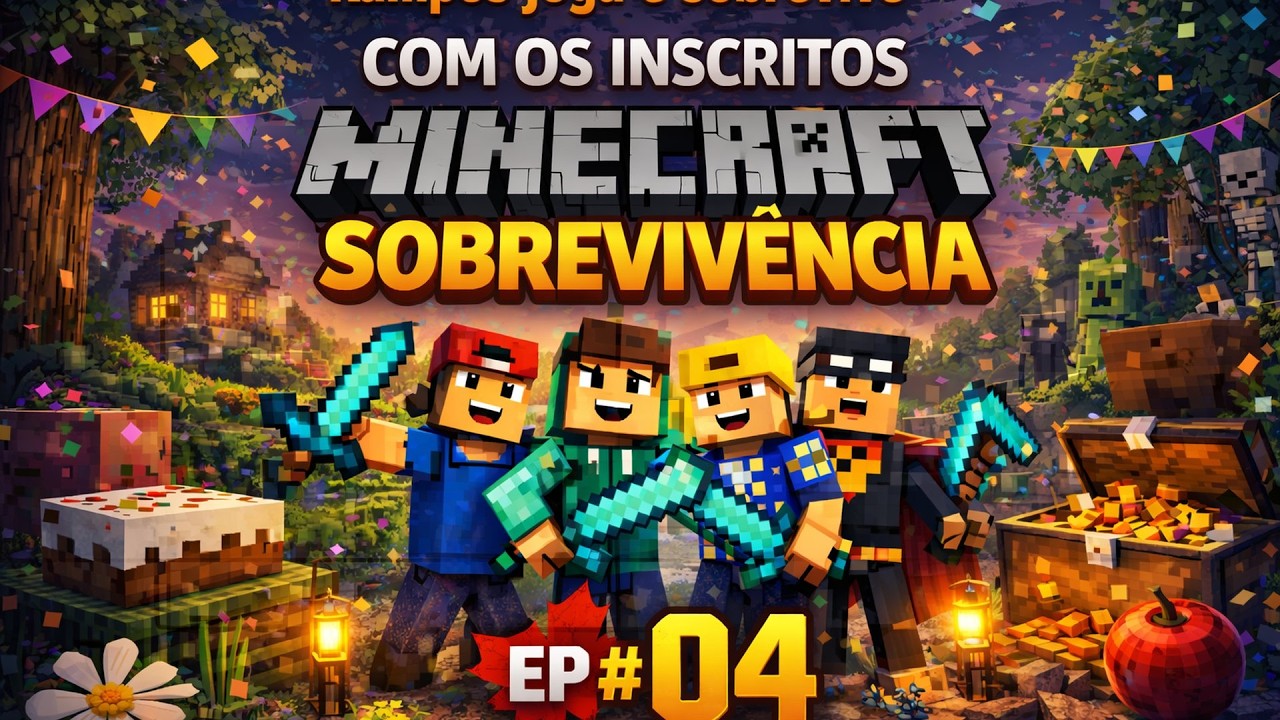LIVE | Minecraft EP # 04 Jogando com os inscritos