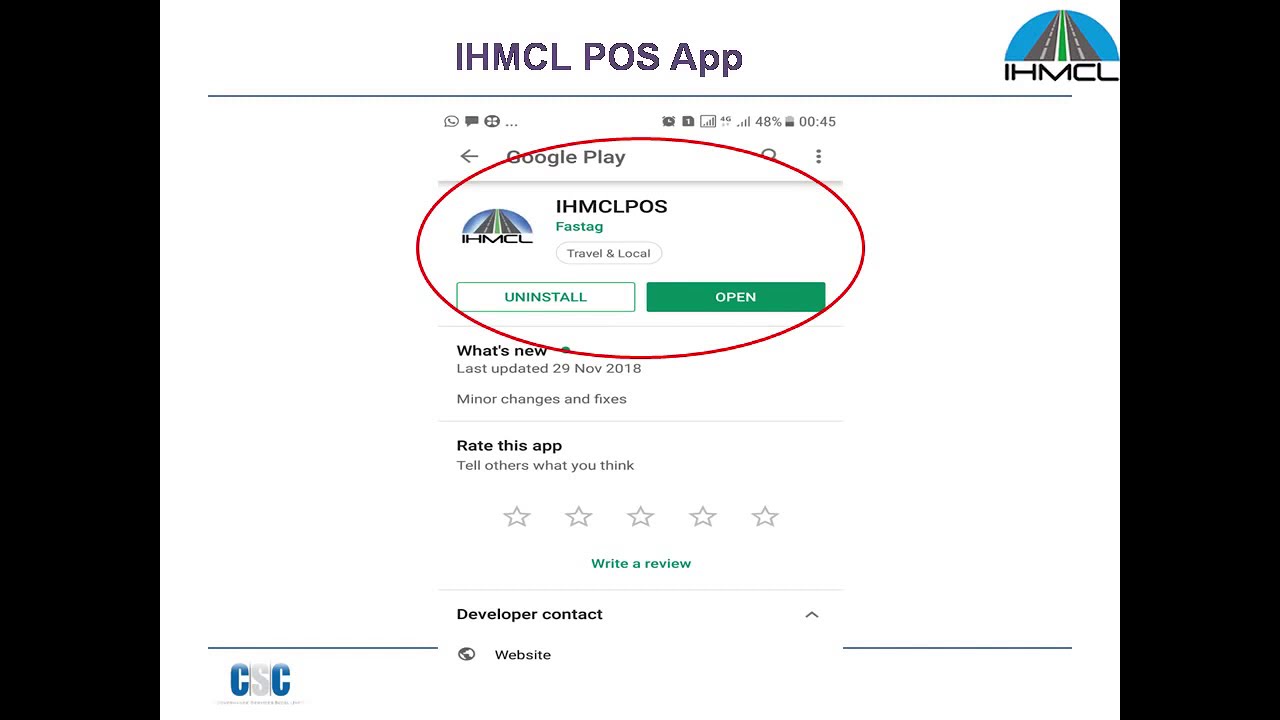 IHMCL CSC FasTag Tutorial