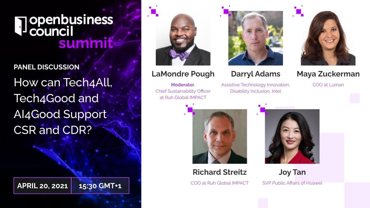 How can Tech4All, Tech4Good and AI4Good Support CSR and CDR?