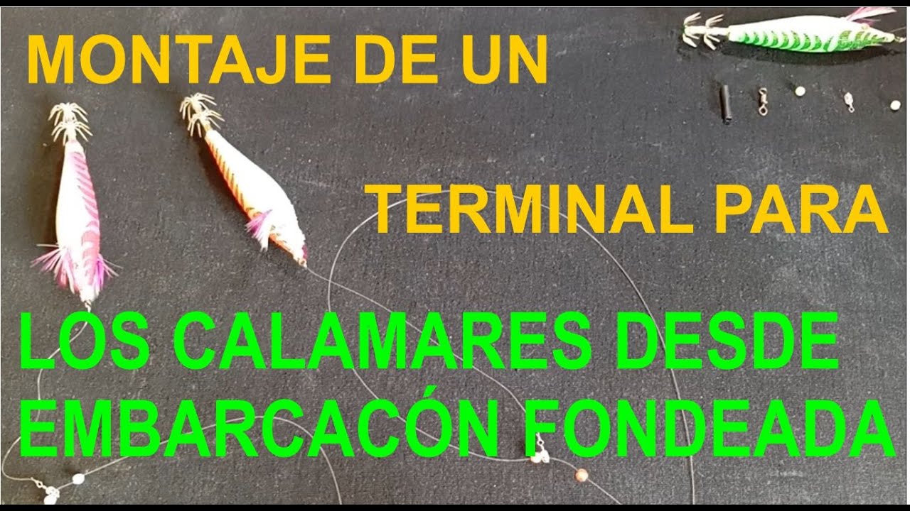 MONTAJE DE UN TERMINAL PARA LOS CALAMARES DESDE EMBARCACIÓN FONDEADA