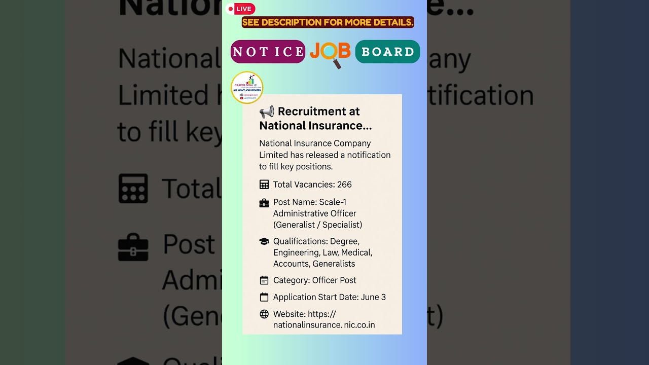NICL AO Recruitment 2025 | 266 Vacancies | Administrative Officer Jobs | Apply Now!