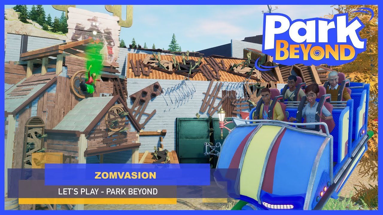 Zomvasion roller coaster onride 🎢🧟‍♂️  | Park Beyond 🎡 #parkbeyond