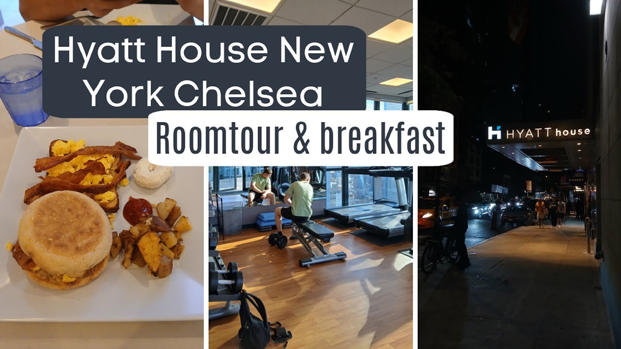 Hyatt House New York Chelsea roomtour and breakfast