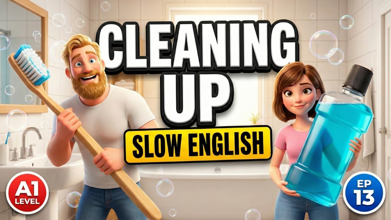 Morning Bathroom Routine: Learn English Vocabulary |  A1 Podcast (Ep. 13)