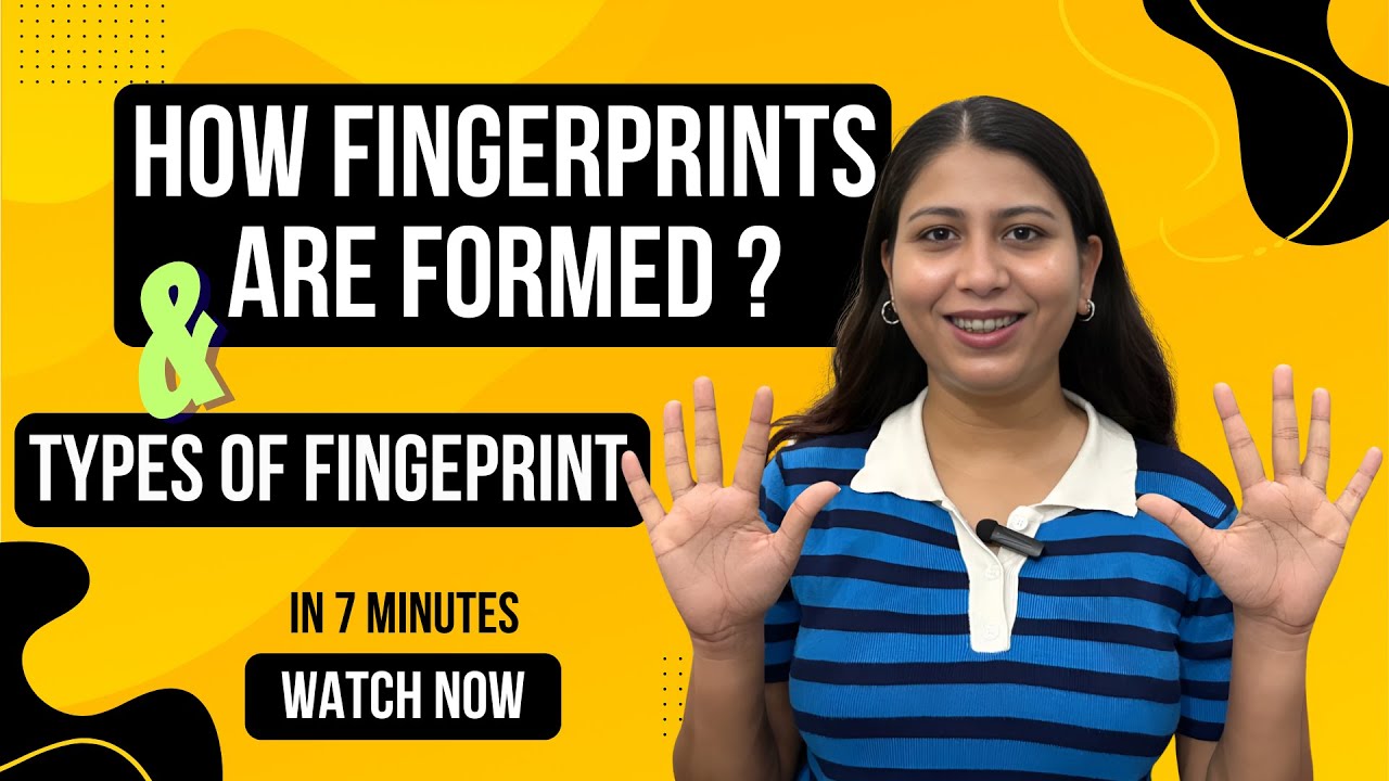 How Fingerprints Are Formed |Types of Fingerprints & Forensic Importance Explained| Forensic Science
