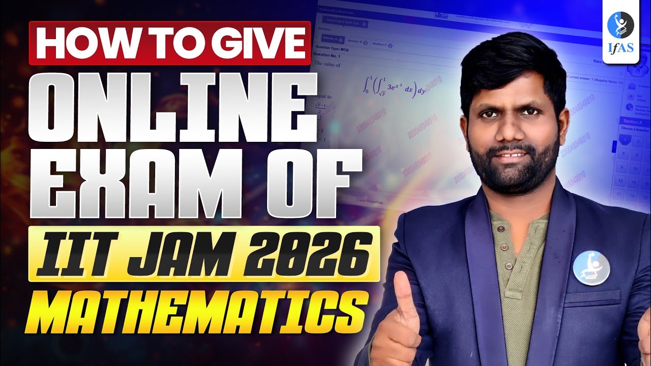 How To Give IIT JAM Mathematics Online Exam For 2026 | IFAS