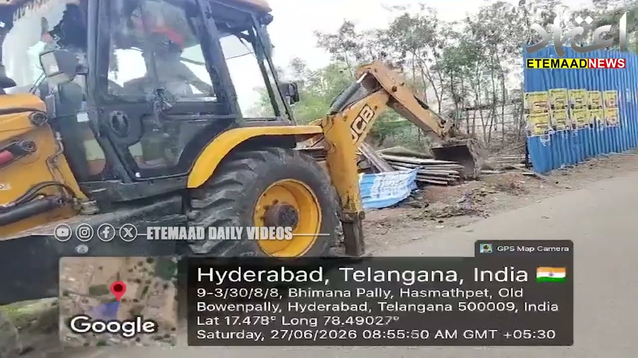 HYDRAA launched an anti-encroachment drive targeting unauthorized structures in Hasmathpet