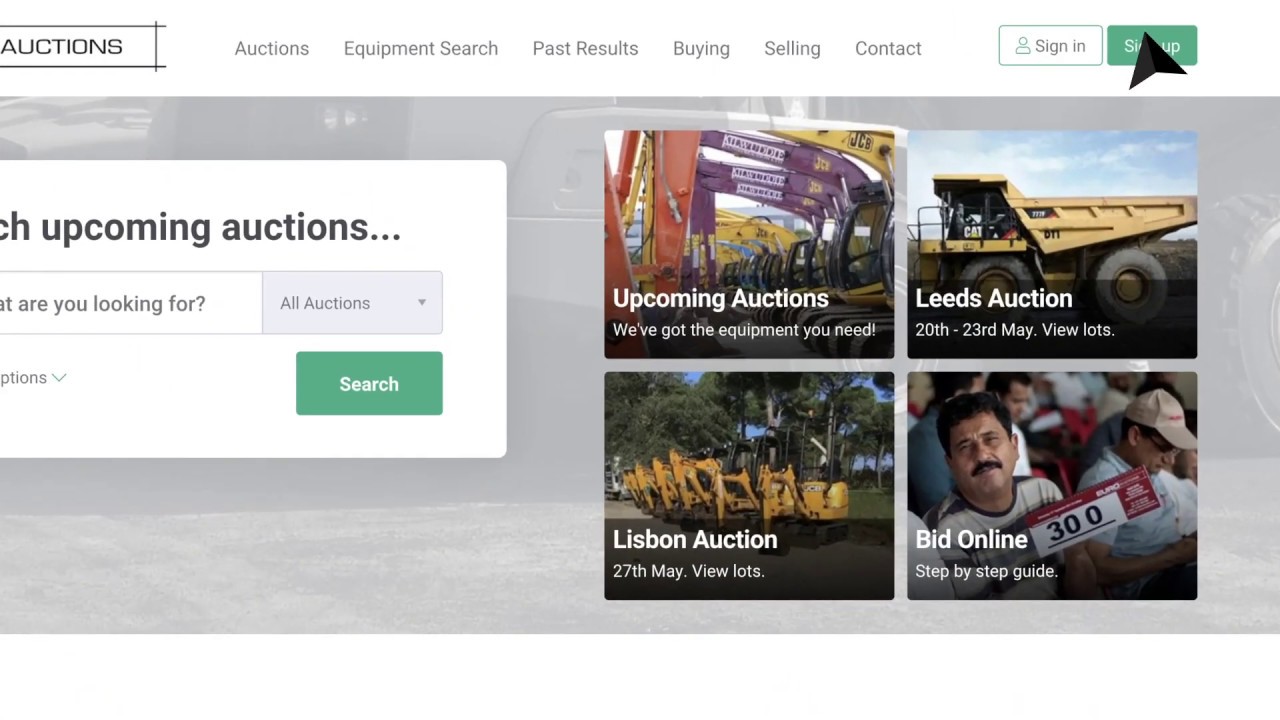 Create an Online Account & Register for an Auction.
