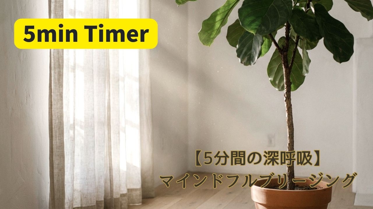 【5分間の深呼吸】気持ちを整え、心を静めるマインドフル・ブリージング（5分タイマー付）