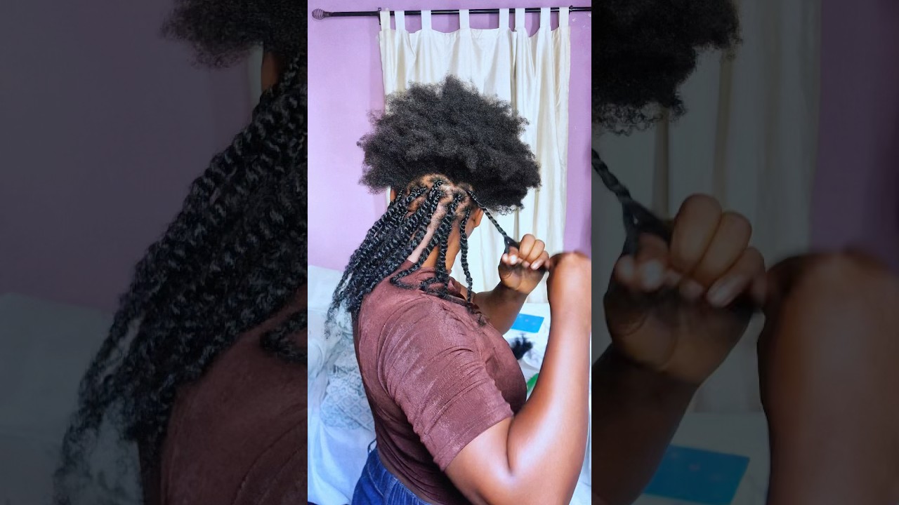 DIY bouncy kinky twist. 🥰🥰 #kinkytwist #diy #braids #hairtutorial