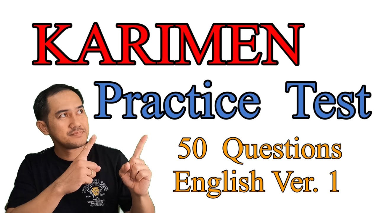 Karimen Written Test 50 Questions Driving License Mock Up Test, English Version 1
