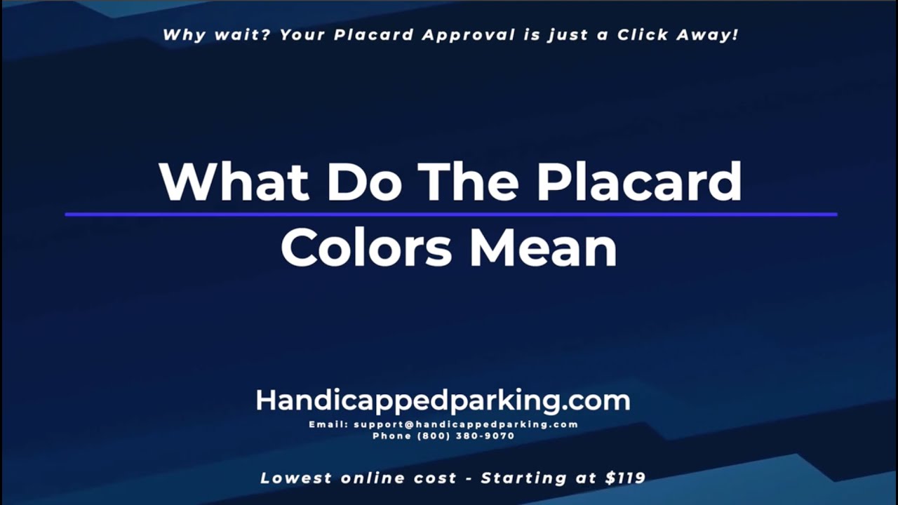 What Are the Different Placard Colors
