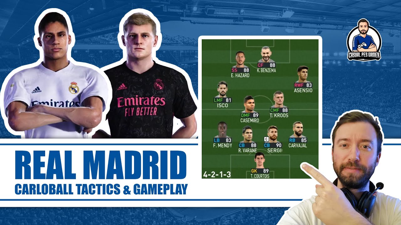 REAL MADRID TACTICS | Carlo Ancelotti Inspired 4-3-3 Custom Tactics for PES 2021