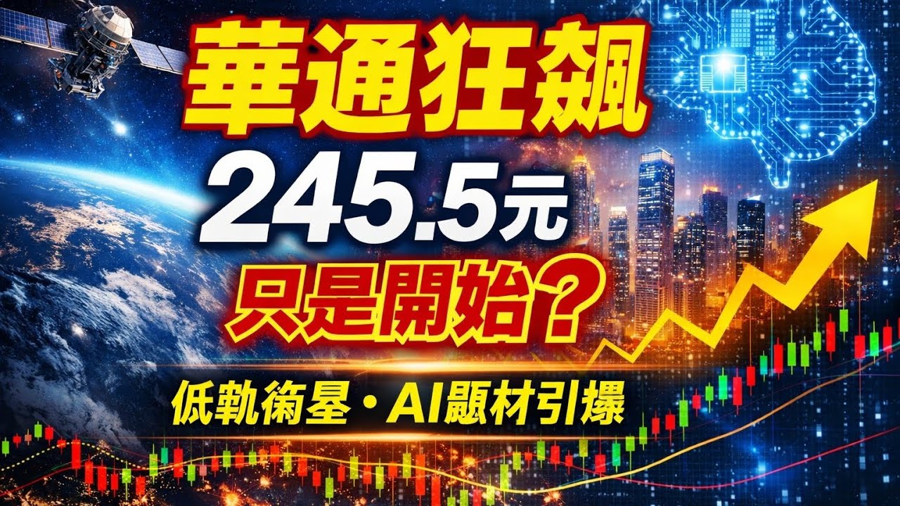 林老師課堂 | 華通爆量狂飆 245.5元只是開始嗎 低軌衛星 AI雙題材全面引爆