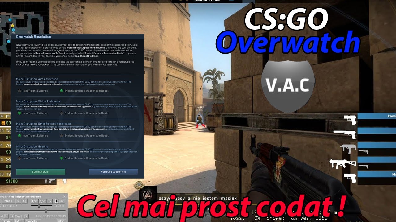 Cel mai SLAB CODAT din lume + niste RAGEHACKERI - CS:GO Overwatch