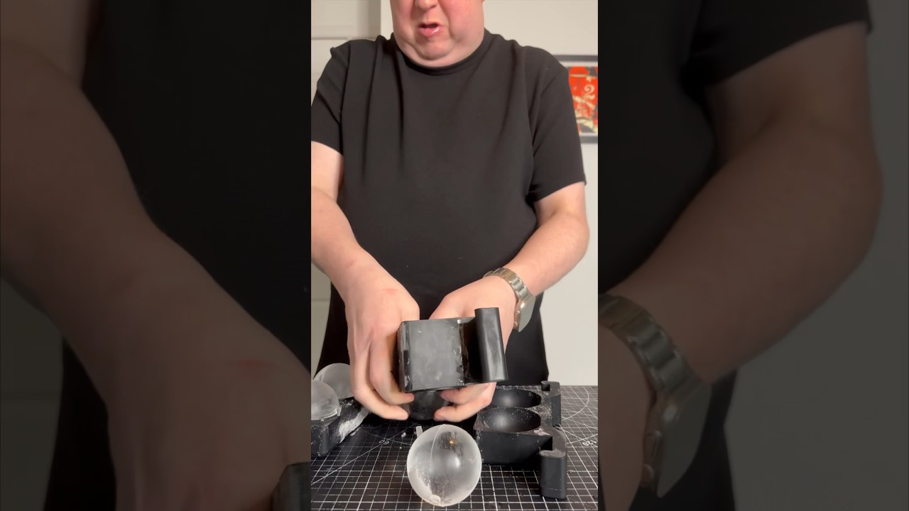 Using my new Berlinzo ice maker to make some clear spheres #shortsfeed #viral #youtube #ice #shorts