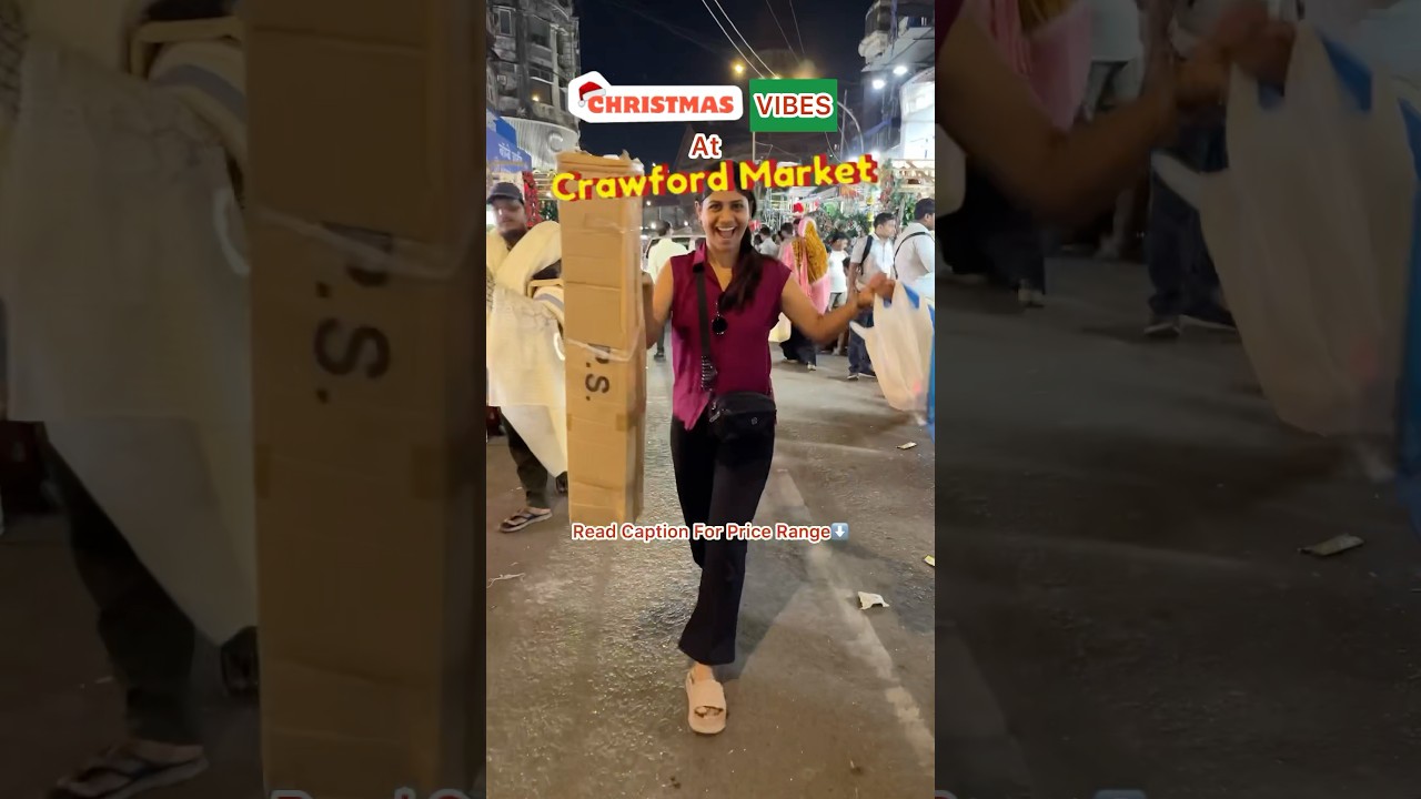 Christmas Shopping At Crawford Market, Mumbai #christmasshopping #crawfordmarket #ytshorts