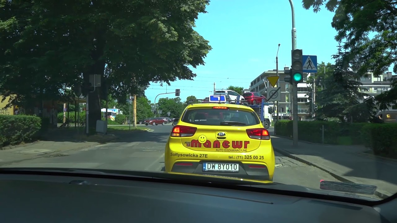 Wyjazd z WORD Wrocław trasa egzaminacyjna