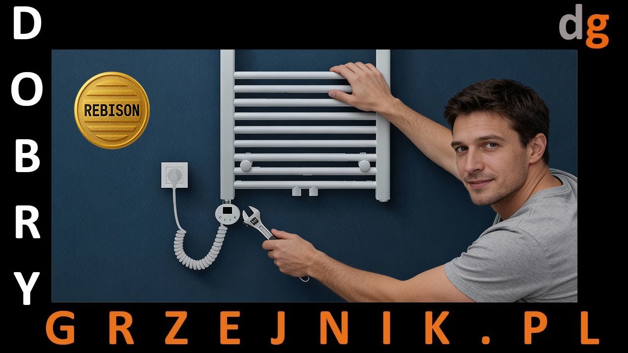 Montaż grzałki elektrycznej do grzejnika łazienkowego drabinkowego.