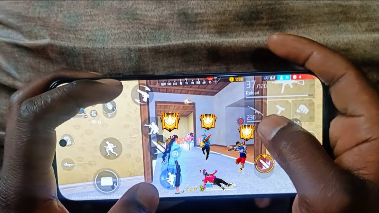 3 FINGER 😎 HANDCAME ⚡ BR RANK FULL 😱 RASH FREE FIRE 🔥 GAMEPLAY 