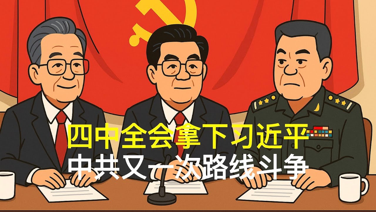 四中全会拿下习近平，中共又一次路线斗争｜胡锦涛｜温家宝｜张又侠｜刘源｜汪洋｜胡春华｜党中央决策议事协调机构