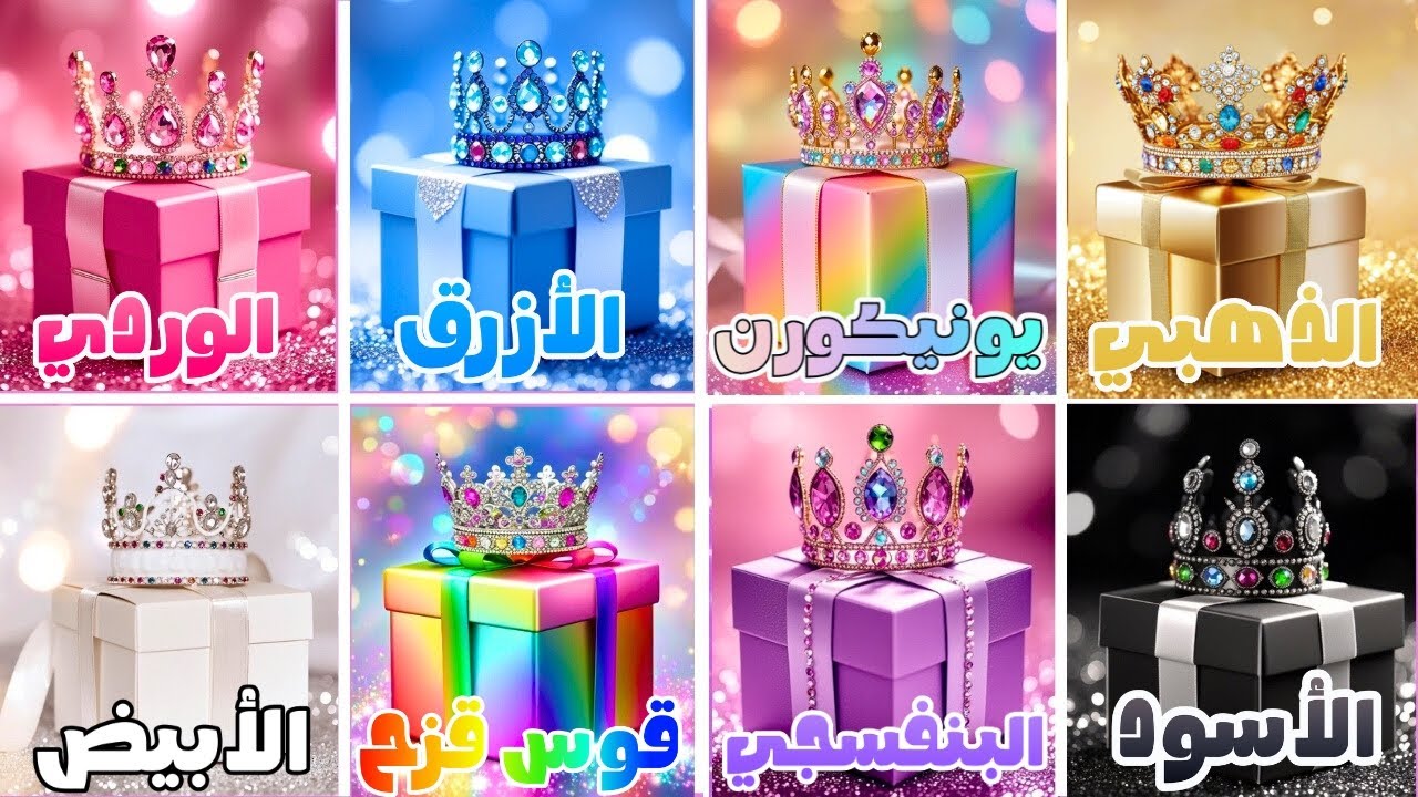 إختر هدية واحدة 🎁 نسخة 8 هدايا  👑 تحدي 8 صناديق هدايا 💗🌈💙💜🌟🖤🦄🤍