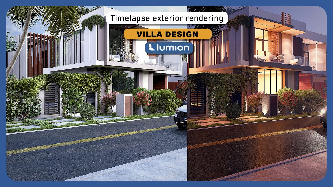 Rendering realistic exterior in Lumion | Villa Design