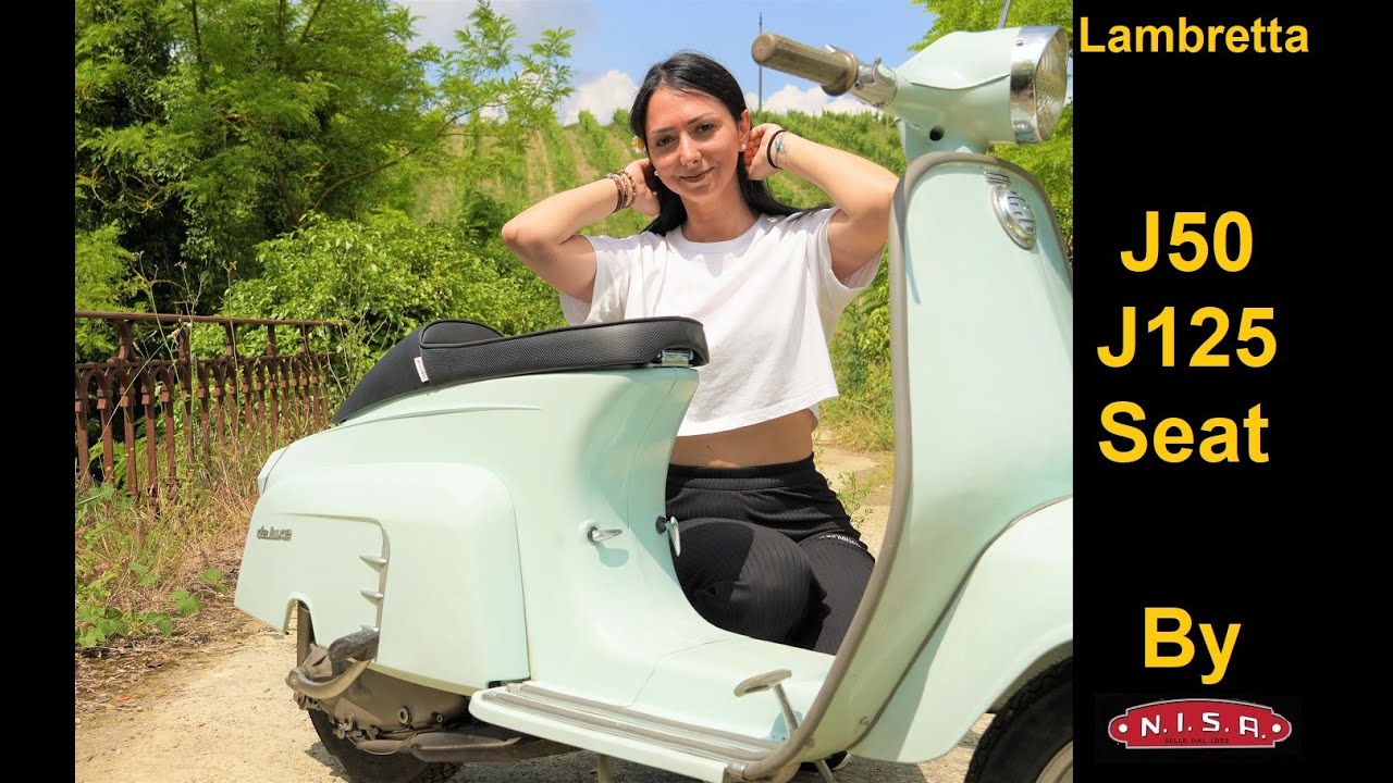 Lambretta J50 J125 stellina seat developed by PLCCORSE.Nisa SRL  Instruction video