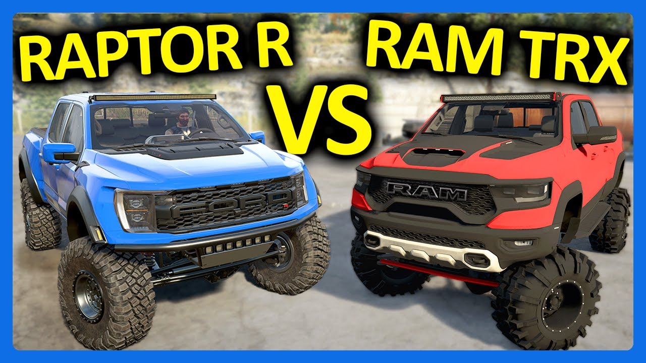 1000-сильный Ford Raptor R против 1000-сильного RAM TRX в SnowRunner!! (Лучший внедорожный пикап)