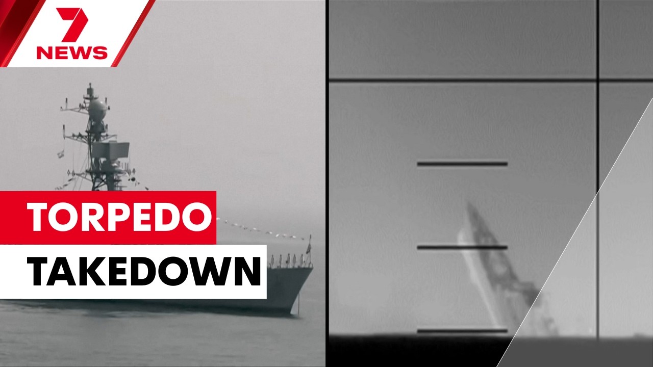 Middle East war moves closer to Australian shores: Warship blown out of the Indian Ocean | 7NEWS