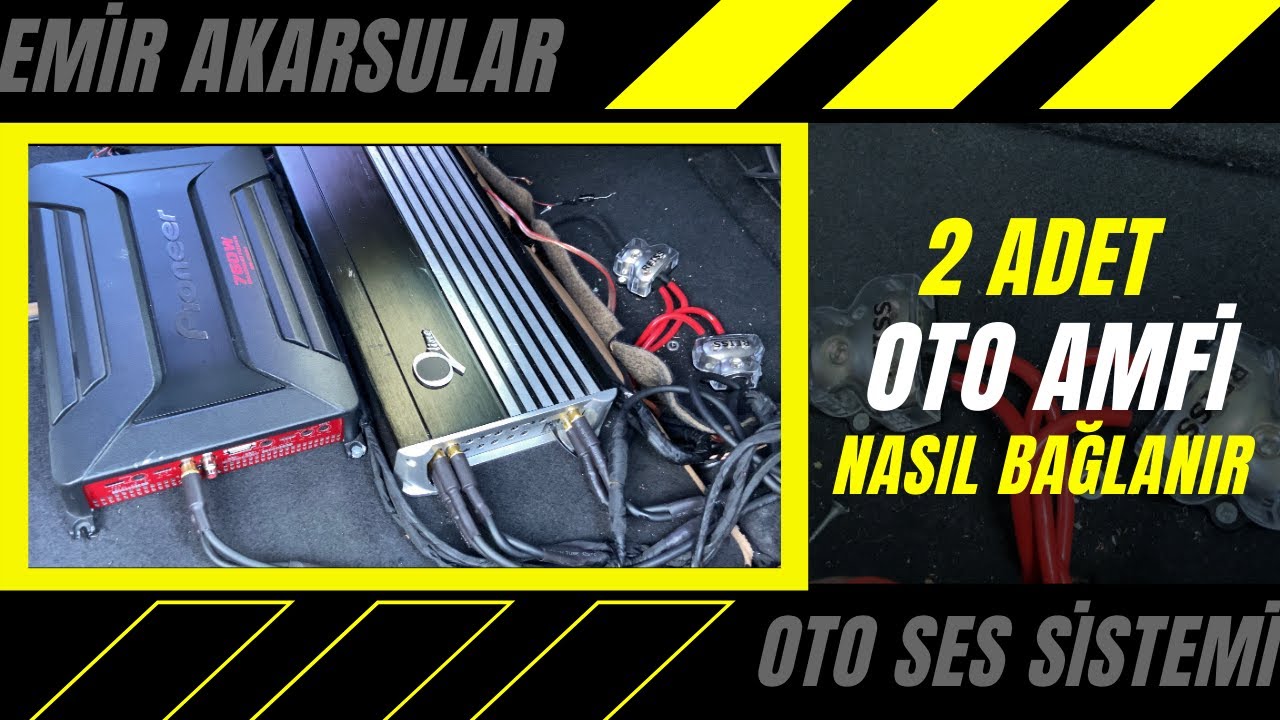 İki adet oto amfi nasıl bağlanır detaylı inceleme // RCA bağlantıları // #pioneer #qline #vibe #egza