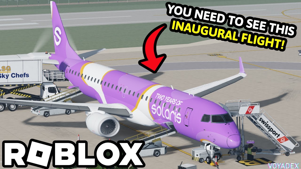 Roblox Solaris Flight - Embraer E195 (Inaugural Flight)