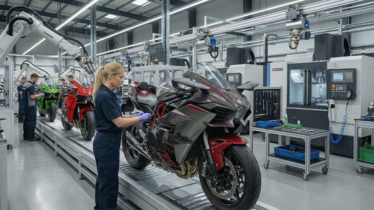 На заводе Kawasaki H2R: как создаётся самый быстрый в мире трековый мотоцикл (полный процесс)
