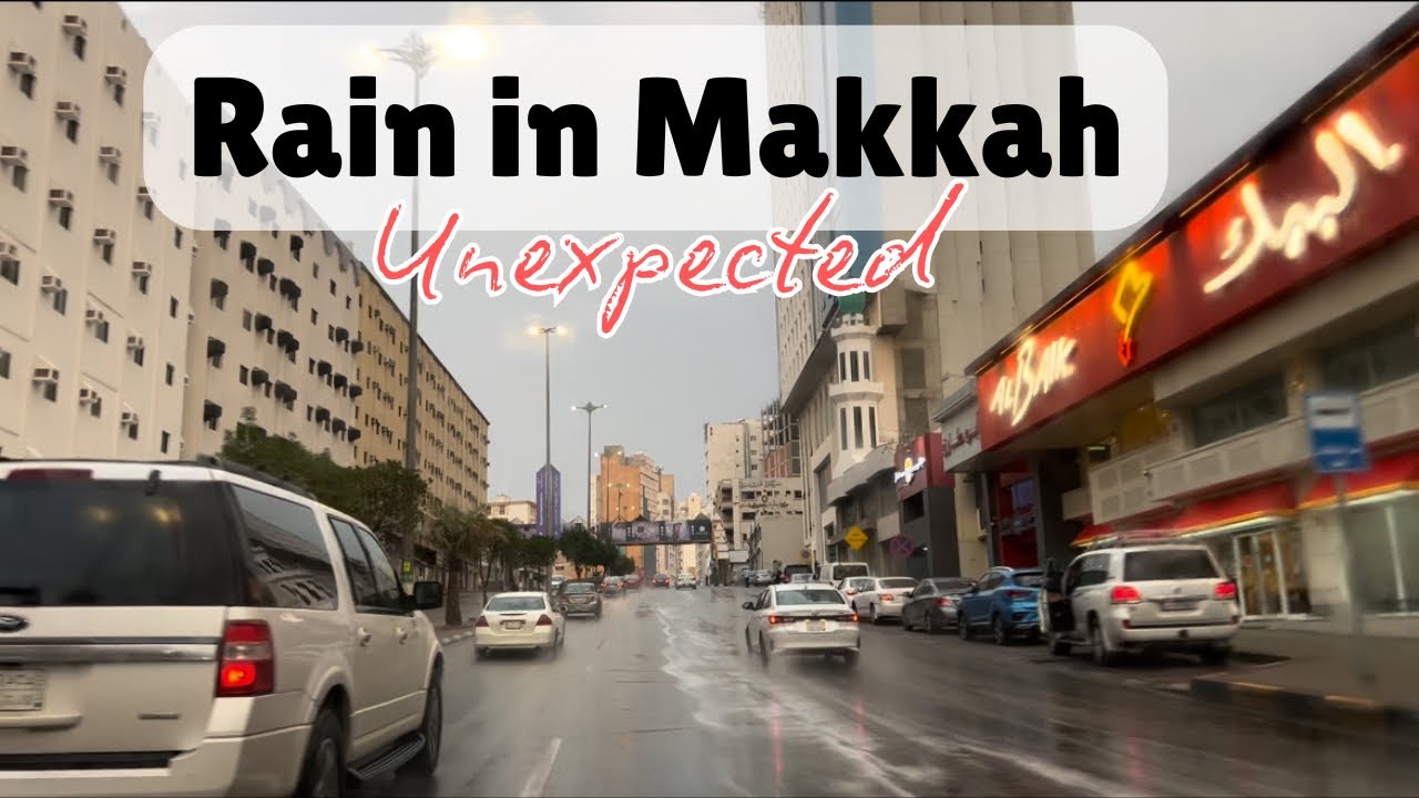 Makkah City View in Beautiful Rain || On the way to Umrah. #staywithkhan #makkah