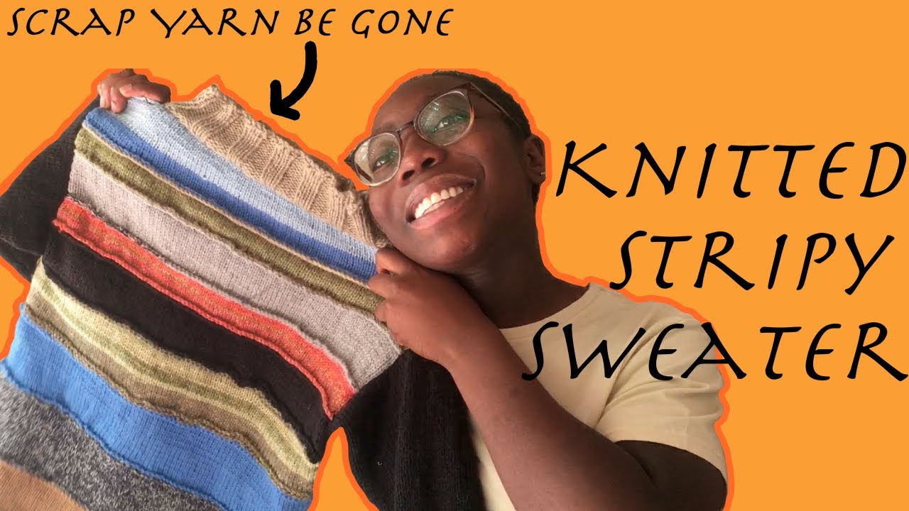The Ultimate Knitted Stripy Sweater from your Scrap Yarn | Totostry