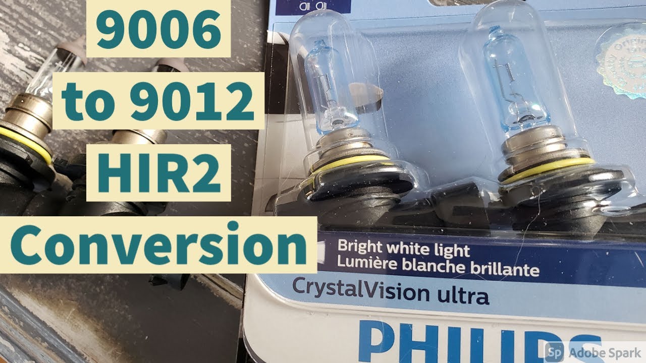 How To: Converting 9006 to 9012 HIR2 Bulbs + LUX Test (Philips CrystalVison Ultra)