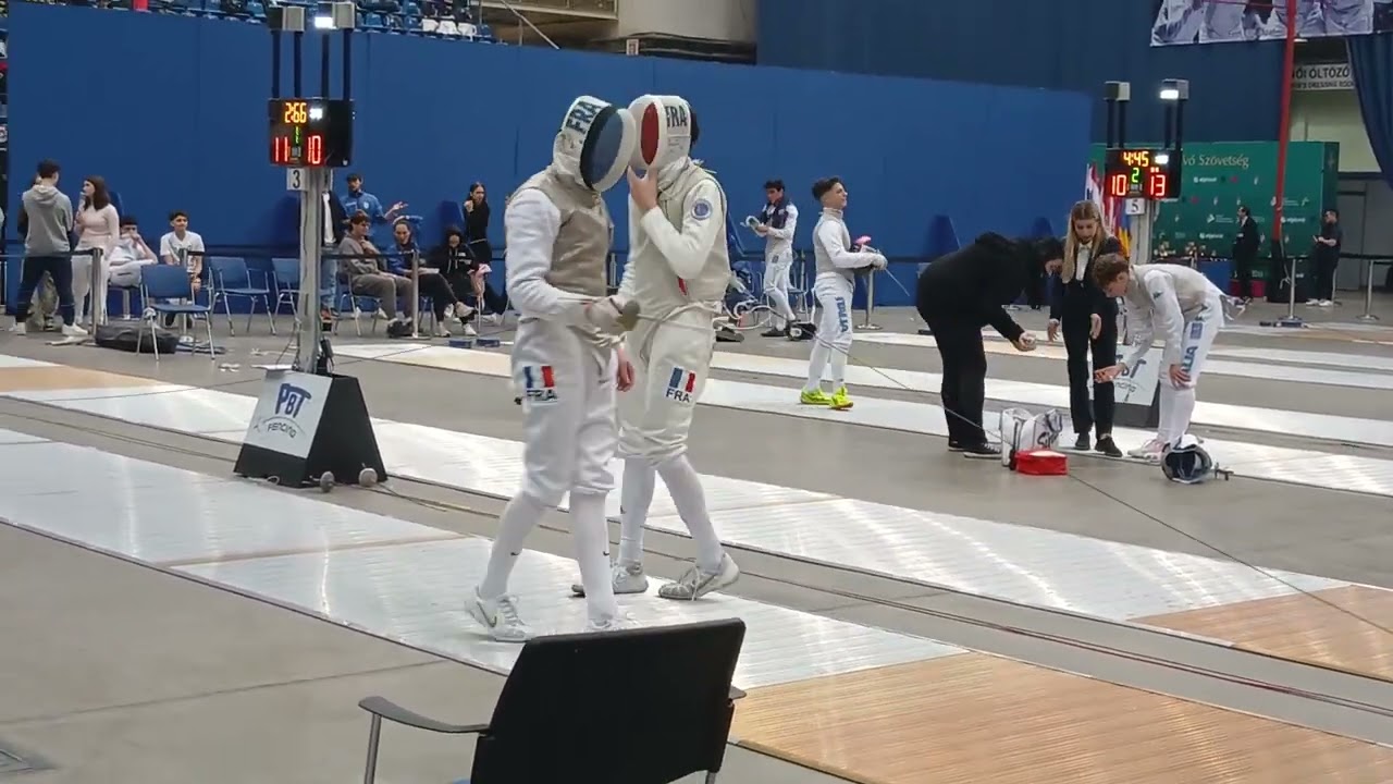 ECC men's foil Budapest L8 Robinet Lucas vs Boumaza Mahel