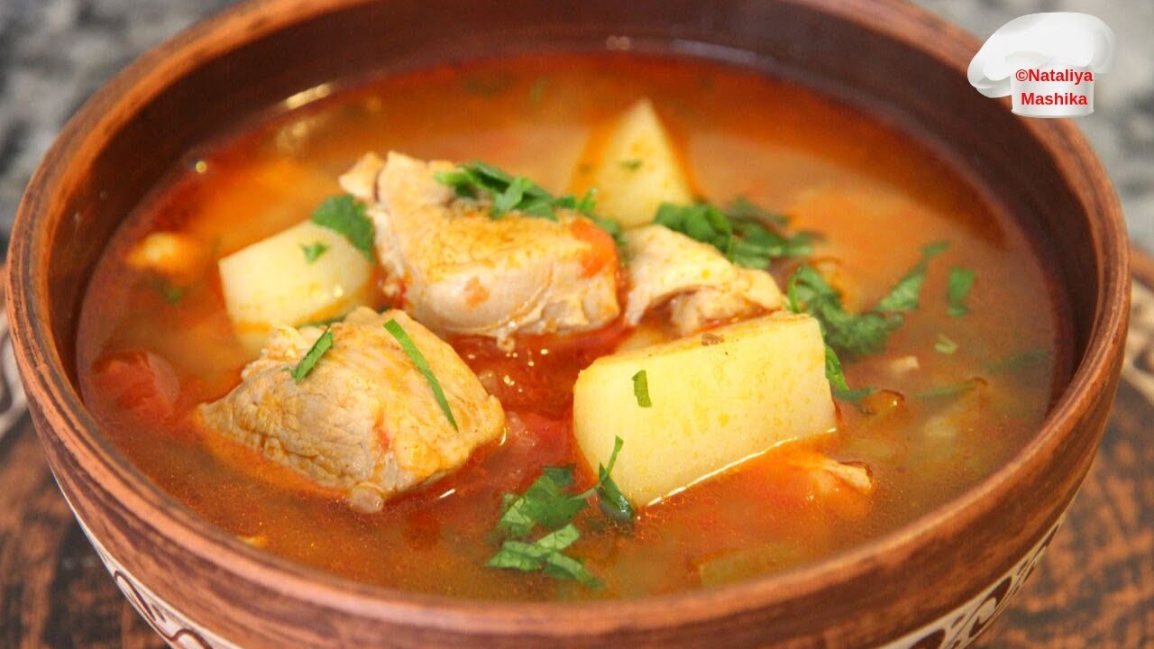 Венгерский СУП-ГУЛЯШ. Ну очень вкусный и ароматный суп из простых ингредиентов!!