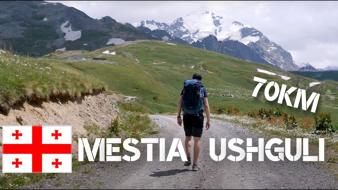 Mestia to Ushguli - 4 day trekking in moutains Georgia 70km 🇬🇪 4K