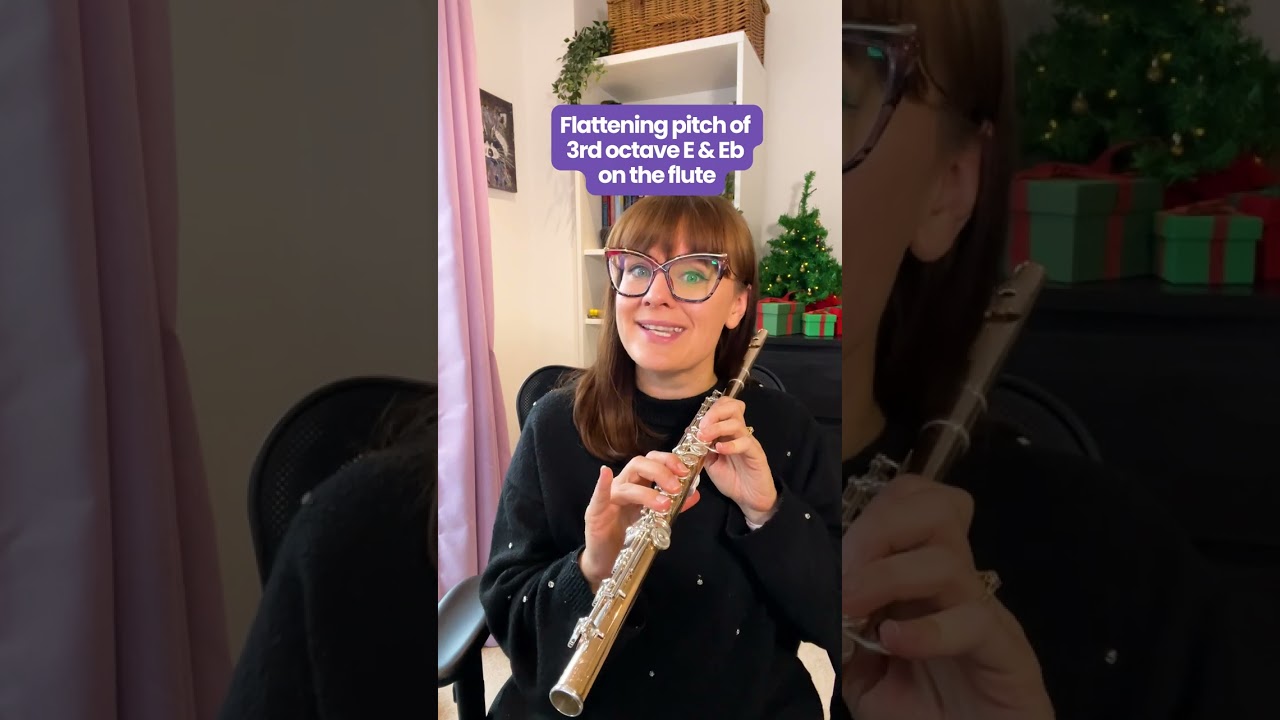 Alternative fingering on the flute to flatten 3rd octave E & Eb