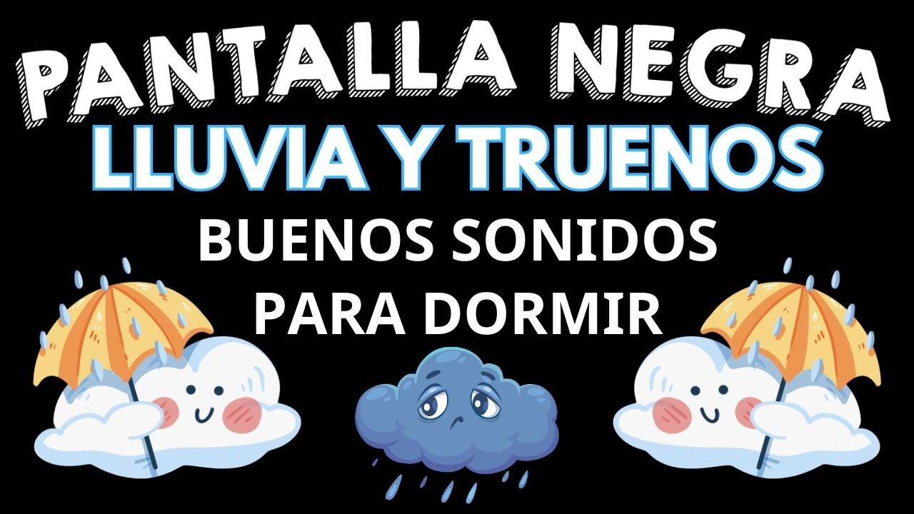 Sonido De Lluvia y Truenos ⛈ Pantalla Negra Para Dormir Y Relajarse ⛈ Para un sueño profundo 3 Horas