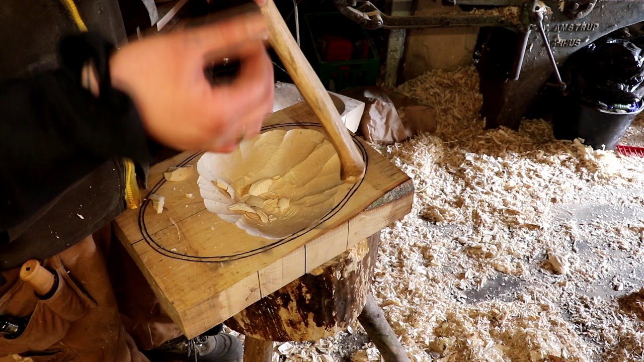Carving the inside of a bowl