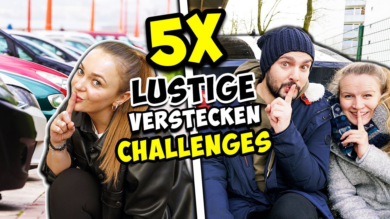 5x LUSTIGE VERSTECKEN Challenges mit Kaan, Kathi, Bianca & Dania
