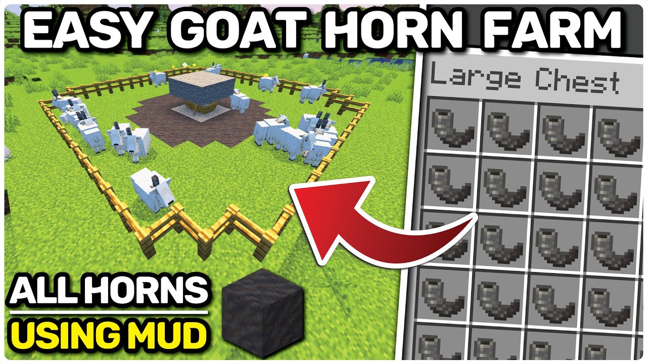 Minecraft Easy GOAT HORN Farm - All Horns (1.20)